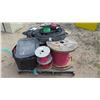 Image 1 : Entire Pallet of Spools of Misc. Coated Wire Cables