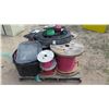 Image 2 : Entire Pallet of Spools of Misc. Coated Wire Cables