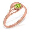 Image 1 : Genuine 0.30 CTW Peridot Ring Jewelry 14KT Rose Gold - REF-30K5V