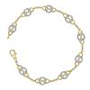 Image 1 : 0.50 CTW Diamond Linked Circle Fashion Bracelet 10KT Yellow Gold - REF-49H5M
