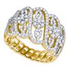 Image 1 : 1.02 CTW Diamond Cluster Fashion Ring 10KT Yellow Gold - REF-86K8W