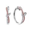 Image 1 : 0.25 CTW Diamond Rope Hoop Earrings 10KT Two-tone Gold - REF-37W5K