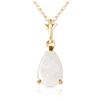 Genuine 0.77 ctw Opal Necklace Jewelry 14KT Yellow Gold - REF-20V4W