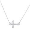 0.25 CTW Diamond Cross Pendant 10KT White Gold - REF-26M9H