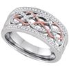 Image 1 : 0.25 CTW Diamond Filigree Ring 10KT Two-tone Gold - REF-37M5H