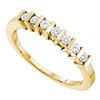 Image 1 : 0.21 CTW Diamond Single Row Ring 10KT Yellow Gold - REF-19K4W