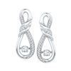 Image 1 : 0.33 CTW Diamond Solitaire Ribbon Earrings 10KT White Gold - REF-44M9H