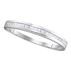 0.15 CTW Diamond Wedding Anniversary Ring 10KT White Gold - REF-8H9M