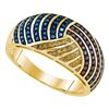Image 1 : 0.40 CTW Multicolor Diamond Fashion Ring 10KT Yellow Gold - REF-49M5H