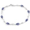 Image 1 : Genuine 3.01 ctw Tanzanite & Diamond Bracelet Jewelry 14KT White Gold - REF-115N3R