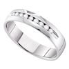 0.50 CTW Diamond Smooth Comfort-fit Wedding Anniversary Ring 14k White Gold - REF-78K8W