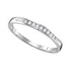 0.11 CTW Diamond Wedding Anniversary Ring 10KT White Gold - REF-14N9F