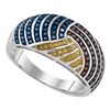 Image 1 : 0.40 CTW Multicolor Diamond Fashion Ring 10KT White Gold - REF-49K5W