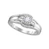 0.50 CTW Diamond Solitaire Halo Bridal Engagement Ring 10KT White Gold - REF-36Y2X