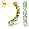 Image 1 : Genuine 2.5 ctw Aquamarine Earrings Jewelry 14KT Yellow Gold - REF-44N3R