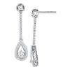 Image 1 : 0.25 CTW Diamond Teardrop Screwback Dangle Earrings 10KT White Gold - REF-26M5H