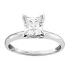 Image 1 : 1 CTW Princess Diamond Solitaire Bridal Engagement Ring 14KT White Gold - REF-269M9H