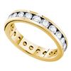 1.5 CTW Diamond Bridal Wedding Anniversary Eternity Ring 14k Yellow Gold - REF-134N9F