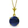 Genuine 1.65 ctw Sapphire Necklace Jewelry 14KT Yellow Gold - REF-28V2W
