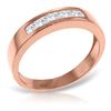 Genuine 0.60 ctw White Topaz Ring Jewelry 14KT Rose Gold - REF-46Z2N