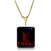 Genuine 7 ctw Garnet Necklace Jewelry 14KT Yellow Gold - REF-38F2Z