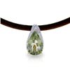 Genuine 6 ctw Green Amethyst Necklace Jewelry 14KT Yellow Gold - REF-30K5V