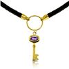 Genuine 0.50 ctw Amethyst Necklace Jewelry 14KT Yellow Gold - REF-65Y8F