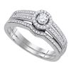 0.38 CTW Diamond Bridal Wedding Engagement Ring 10KT White Gold - REF-52N4F