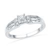 Image 1 : 0.20 CTW Diamond Solitaire Bridal Ring 10KT White Gold - REF-22Y4X