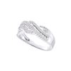 Image 1 : 0.45 CTW Diamond Crossover Ring 10KT White Gold - REF-37K5W
