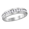 Image 2 : 1.67 CTW His & Hers Diamond Solitaire Matching Bridal Ring 14KT White Gold - REF-179W9K