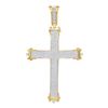 Image 1 : 1.73 CTW Mens Diamond Roman Cross Charm Pendant 10KT Yellow Gold - REF-89N9F