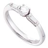 Image 1 : 0.28 CTW Diamond Solitaire Bridal Engagement Ring 14KT Yellow Gold - REF-41X9Y