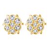 Image 1 : 0.05 CTW Prong-set Diamond Cluster Stud Earrings 10KT Yellow Gold - REF-6X6Y