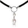 Genuine 6 ctw Pearl Necklace Jewelry 14KT White Gold - REF-47F8Z