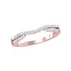 Image 1 : 0.17 CTW Diamond Enhancer Wedding Ring 14KT Rose Gold - REF-26X9Y