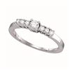 0.33 CTW Diamond Bridal Wedding Engagement Ring 14KT White Gold - REF-34M4H
