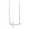0.10 CTW Diamond Cross Pendant 10KT Yellow Gold - REF-16K4W