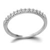 0.25 CTW Diamond Wedding Anniversary Ring 14KT White Gold - REF-22N4F