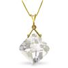 Genuine 8.75 ctw White Topaz Necklace Jewelry 14KT Yellow Gold - REF-27P2H