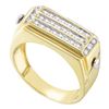 Image 1 : 0.26 CTW Mens Diamond Cluster Ring 10KT Yellow Gold - REF-33W7K