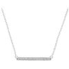 0.11 CTW Diamond Bar Pendant 10KT White Gold - REF-18X7Y