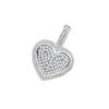 0.15 CTW Diamond Heart Love Milgrain Pendant 10KT White Gold - REF-18Y2X