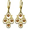 Image 1 : Genuine 2.4 ctw Citrine Earrings Jewelry 14KT Yellow Gold - REF-54K9V