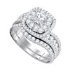 2.01 CTW Princess Diamond Bridal Engagement Ring 14KT White Gold - REF-277F4N