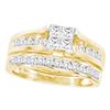 4 CTW Princess Diamond Bridal Engagement Ring 14KT Yellow Gold - REF-524N9F