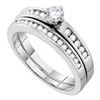 0.50 CTW Diamond Bridal Wedding Engagement Ring 10KT White Gold - REF-52Y4X