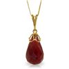 Image 1 : Genuine 14.8 ctw Ruby Necklace Jewelry 14KT Yellow Gold - REF-28Z3N