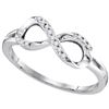 0.08 CTW Diamond Infinity Fashion Ring 10KT White Gold - REF-12N2F