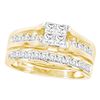 3 CTW Princess Diamond Bridal Engagement Ring 14KT Yellow Gold - REF-359N9F